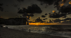 Sunset over Etretat